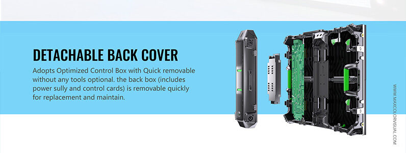 Rental hard connection LED display,detachable black cover