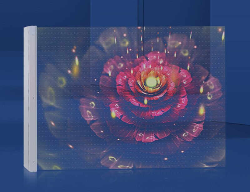 transparent glass film led screen brightness