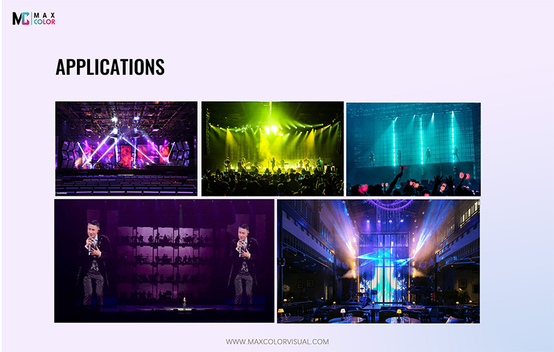 Indoor Rental Transparent LED Screen application Indoor Rental Transparent LED Screen application