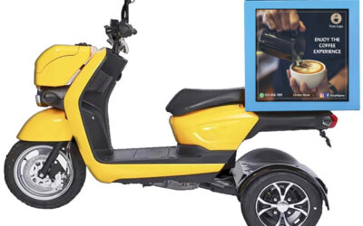 LED Food Delivery Box | Three-Sided LED Display for Mobile Advertising