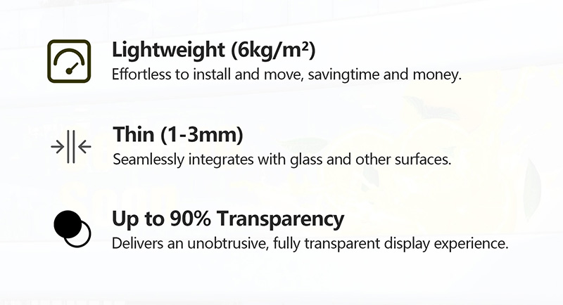 LIGHTWEIGHT, THIN,& TRANSPARENT