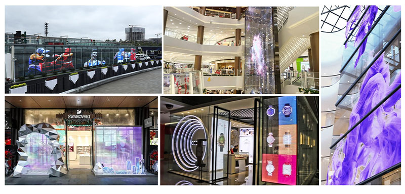 Transparent Holographic LED Display application