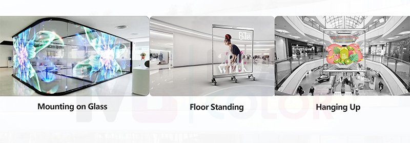 Transparent Holographic LED Display view effect in shopping mall 1