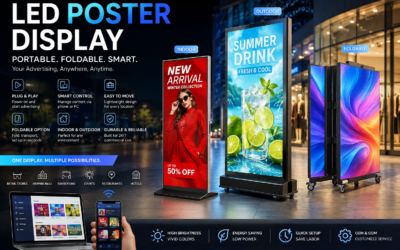 LED Poster Display | Portable & Foldable Digital Signage for Modern Advertising